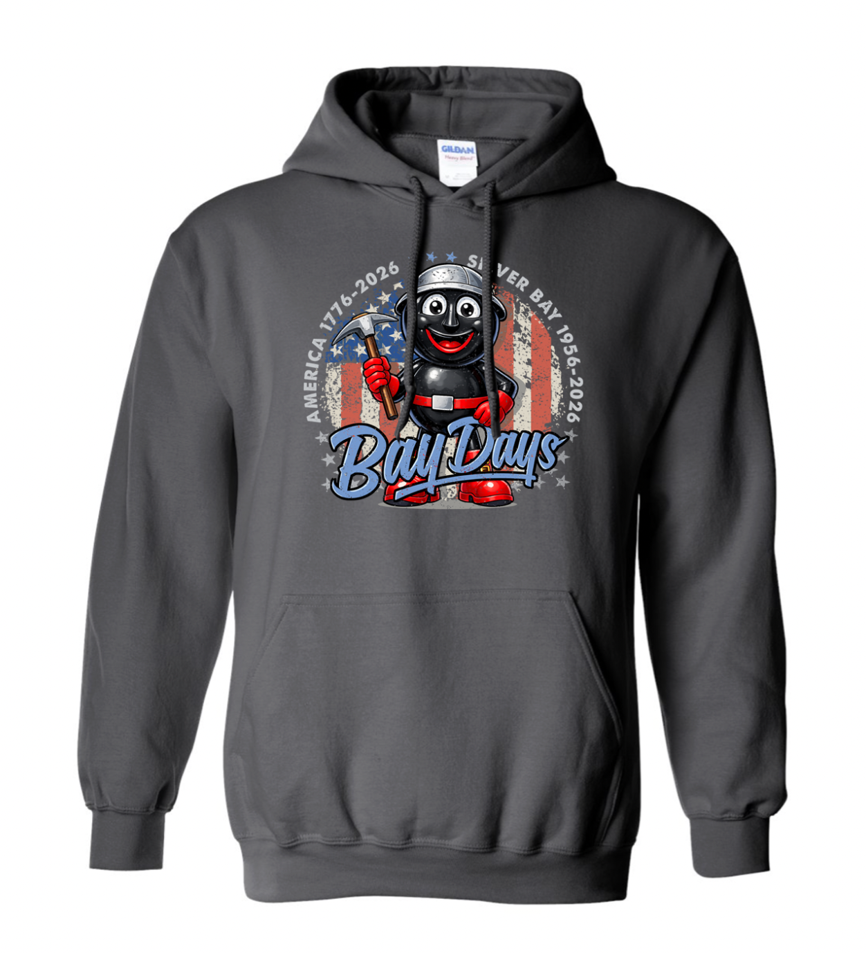 Bay Days Anniversary Hoodie - Charcoal