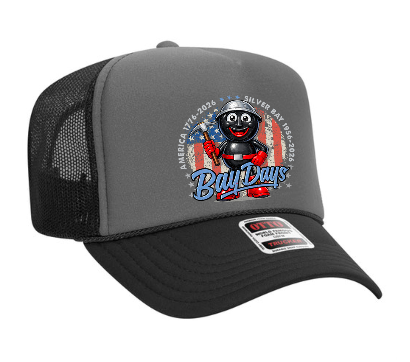 Bay Days Anniversary Trucker Hat - Grey/Black